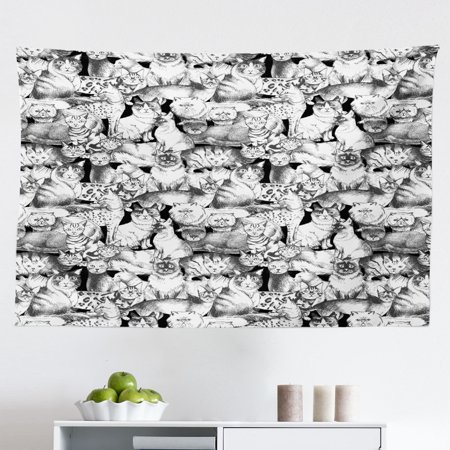 Hippie Tapestry  Close up Effect Hippie Motif Maya Clan in Dirt Tones Counter Culture Print  Fabric Wall Hanging Decor for Bedroom Living Room Dorm  2