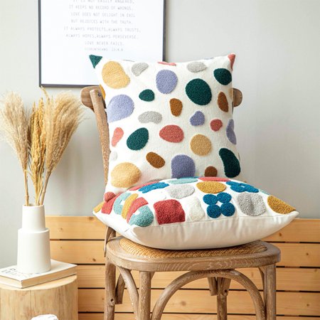 JunDanmall Soft Pillowcase Nice-looking Decorative Embroidery Cushion Cover Pillow Case Sofa Ornament for Home  Color#3439