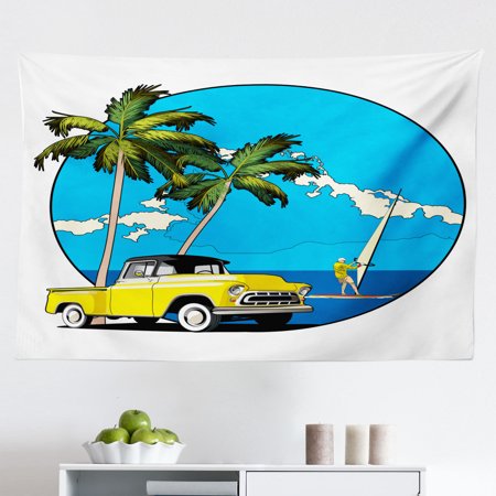 Retro Tapestry  Colorful Internationally Recognized Peace Sign Letters Counter Culture Print  Fabric Wall Hanging Decor for Bedroom Living Room Dorm  