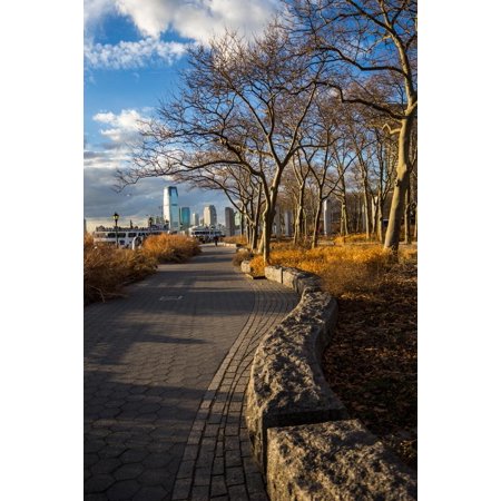 Peaceful Sunset Battery Park During Golden Hour New York City NYC Photo Photograph Cool Wall Decor Art Print Poster 24x36