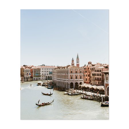 Venice Veneto Italy Golden Hour in Venice Italy Boats 30  X 40  Art Print/Poster