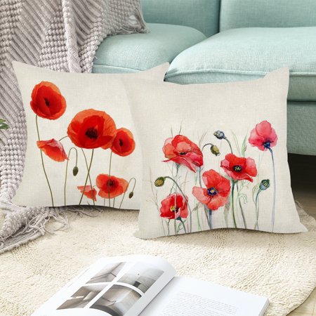 JunDanmall Cushion Cover Anti-shrink Removable Linen Fashion Square Floral Printing Pillowcase for Daily Use  Color#6229