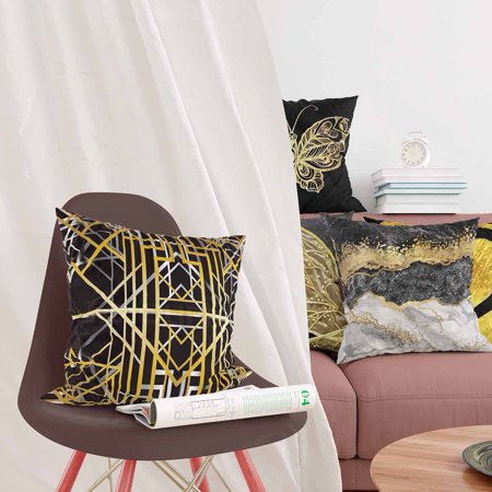 JunDanmall Pillow Slipcover Soft Texture Anti-scratch Polyester Geometric Printed Cushion Throw Cover Furniture Accessories  Color#5499