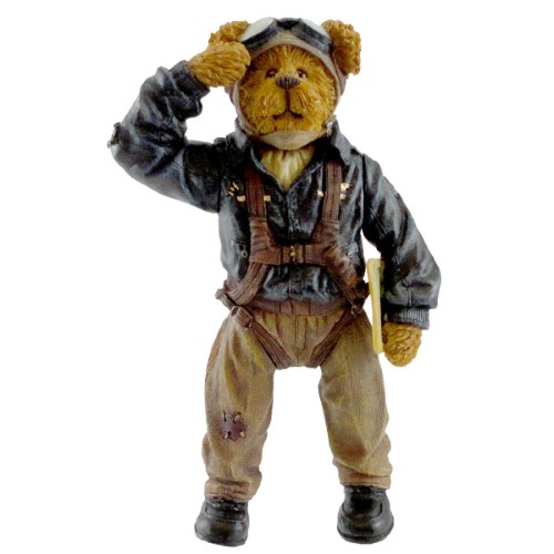 Boyds Bears Resin AIRMAN MCBRUIN SHOE BOX BEAR Resin Military Air Force 3252 RFB