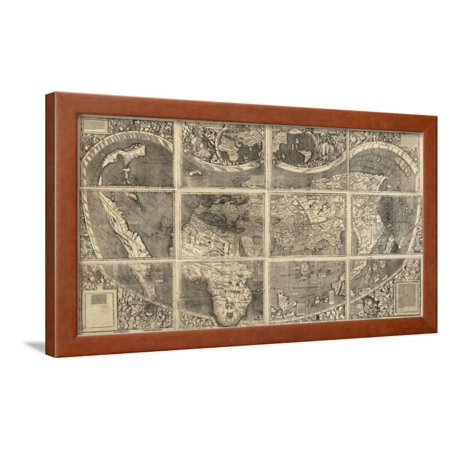 World Map Universalis Cosmographia  1507  Framed Art Print Wall Art by Martin Waldseem�ller Sold by Art.Com