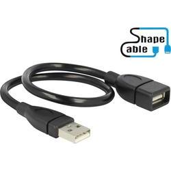 DeLOCK 35cm USB 2.0 USB Cable 0.35 M USB a Black