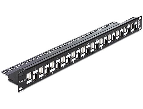 DeLOCK Keystone Patch Panel - 19 Patch Panel - Schwarz - 24 Ports (43278)