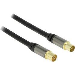 Delock Antennenkabel IEC Stecker > IEC Buchse RG-6/U 3 M Schwarz (88924)