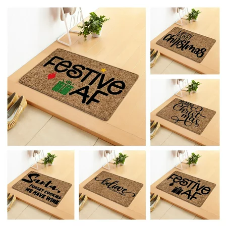 JunDanmall Christmas Door Mat Multipurpose Non-slip Polyester Festival Quick Dry Welcome Mats for Home  Color#8532