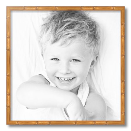 ArtToFrames 20x20  Gold Bamboo Picture Frame  Gold Wood Poster Frame  with Regular Acrylic and Foam Backing 3/16 Inch (FBPL-4875)