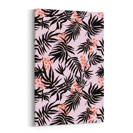 PINK TROPICAL FANTASY Illustrations Floral Botanical 18  X 24  Canvas Wall Art