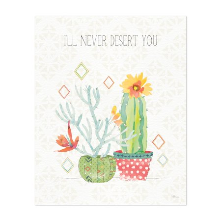 Sweet Succulents V Typography Cactus Desert Nature 16  X 20  Art Print/Poster