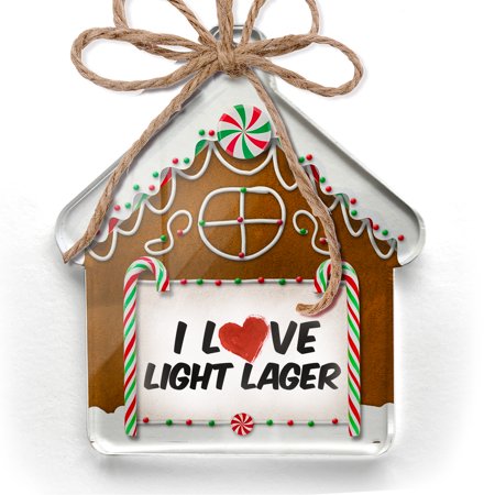 Ornament Printed One Sided I Love Light Lager Beer Christmas 2021 Neonblond