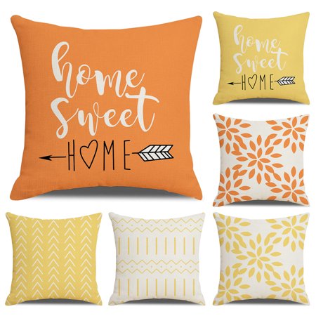 JunDanmall Pillow Cover Exquisite Removable Flax Geometric Pattern Cushion Case for Office  Color#5954