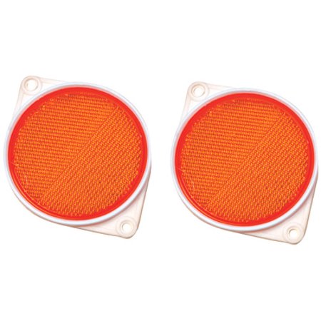 3unitJBJA-3619 Hy Ko CDRF-3A Hy-Ko 3-1/4 Inch Amber Bracketed Nail on Reflectors (Pack of 2)