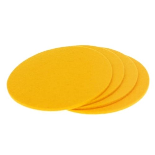 IEG 8306 Wool Felt Designer Coasters, Lemon Yellow (Pack of 4)