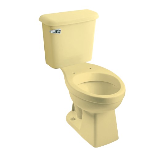 Peerless Pottery 7668-05 McKinley Vitreous China Elongated Toilet Kit with 12-in Rough, Harvest Gold