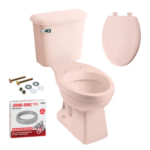 Peerless Pottery K-7668-18 Mckinley Elongated Toilet with Seat in Venetian Pink