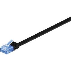 Goobay RJ45 Netvrk Tilslutningskabel CAT 6A U/UTP 0.50 M Sort Ekstremt Fleksibelt, Med Lsebeskyttelse, Forgyldte Stik