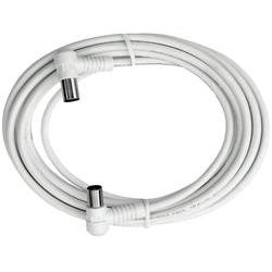Axing Antennen Anschlusskabel [1x Antennenstecker 75 â¦ - 1x Antennenbuchse 75 â¦] 5.00 M 85 DB Wei