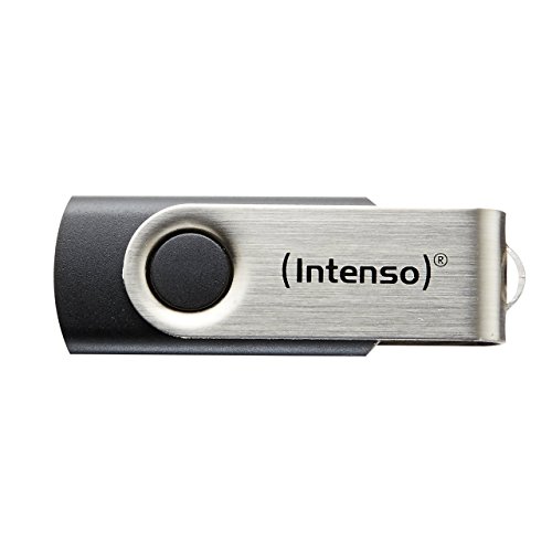 Intenso 32GB USB 2.0 Memory Pen, Basic Line, Black & Silver thumbnail
