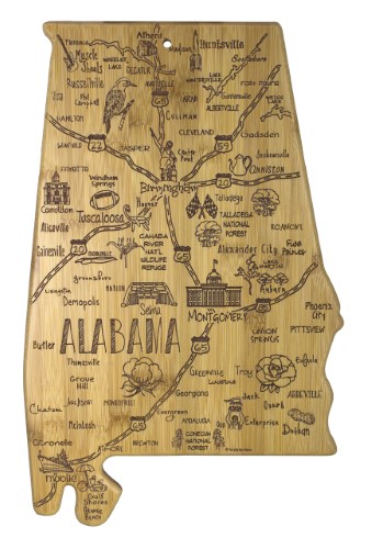 Totally Bamboo Destination Alabama Cutting & Serving Board
