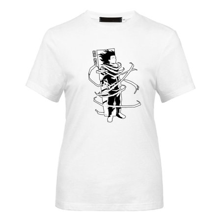 SHIYAO Anime Series My Hero Academia Casual Short Sleeve Simple Fashion Graphic Print T-shirt for Men Women(White-L)