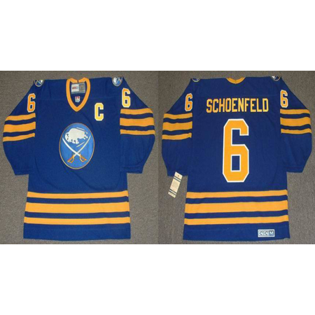 2019 Men Buffalo Sabres 6 Schoenfeld Blue CCM Jerseys Size:XL