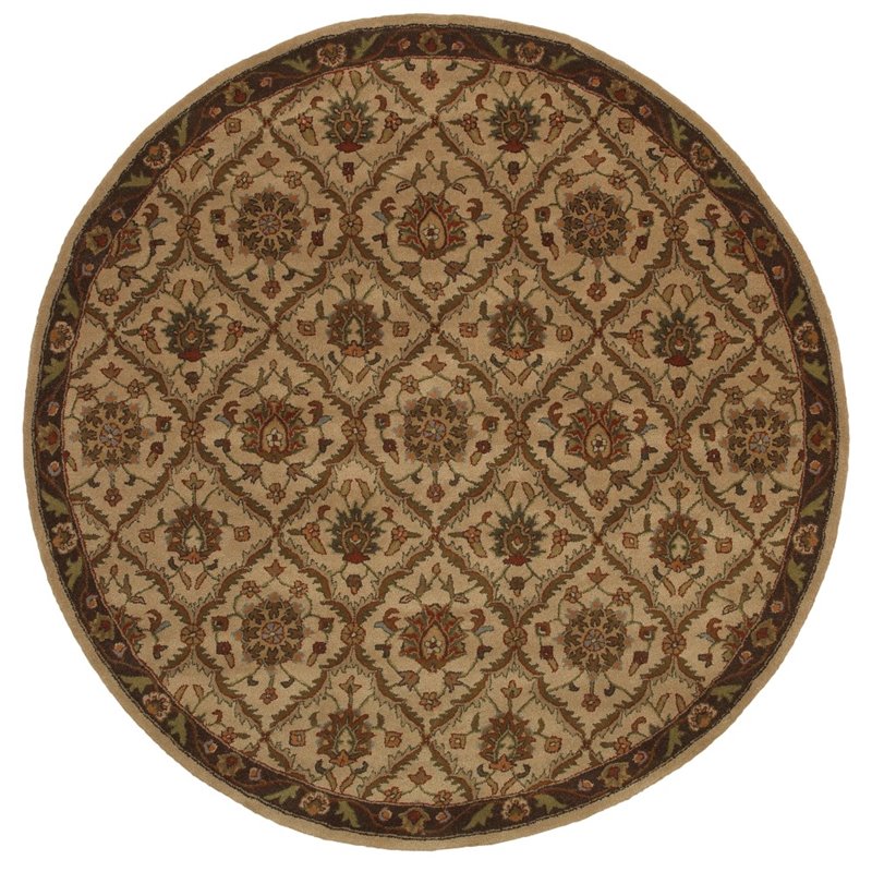 Sphinx Windsor Area Rug 23111 Beige Persian Vines 7  6  X 7  6  Round