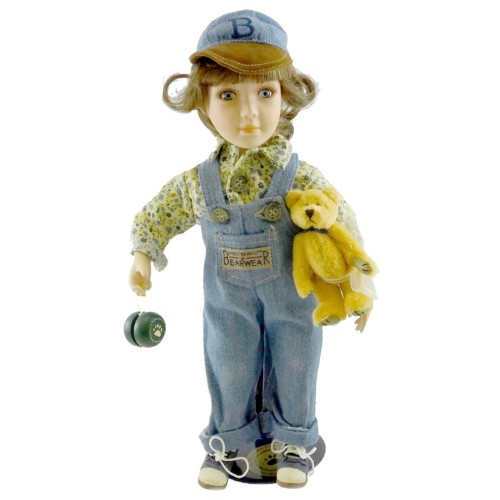 Boyds Bears Resin PAIGE & SPINNER AROUND the WORLD Doll Wuzzie Bear 4807