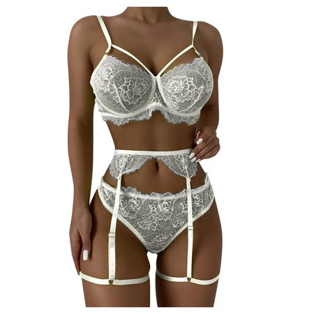 Roliyen New Fashion Lace Lingerie Underwear Sleepwear Steel Ring Pajamas Garter