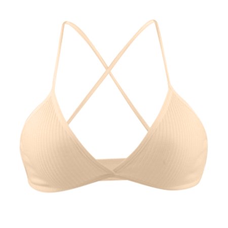 Roliyen Women Deep V Bralette Style Underwear Cup Wireless Lingerie