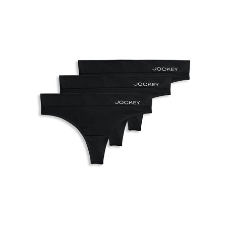 Jockey® Essentials Women S Seamfree® Eco Thong Underwear  No Line Panties  3 Pack  Sizes Small-3XL  5330