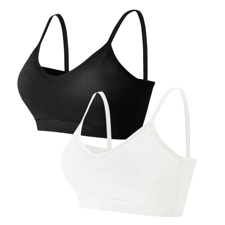 Roliyen 2PC Women S Sexy Beauty Back Strap Unrimming Sport Breast Underwear Bra