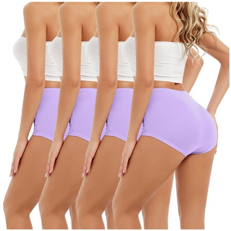 Roliyen Women High Waist Tummy Control Panties Underwear Shapewear Brief Panties