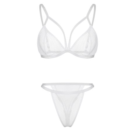 Roliyen New Fashion Love Lace Lingerie Underwear Sleepwear Steel Ring Pajamas