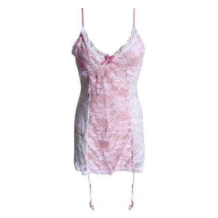 Roliyen Women Ladies Sexy Valentine Lingerie Lace Babydoll Underwear Nightwear Sleepwear