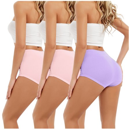 Roliyen Women High Waist Tummy Control Panties Underwear Shapewear Brief Panties