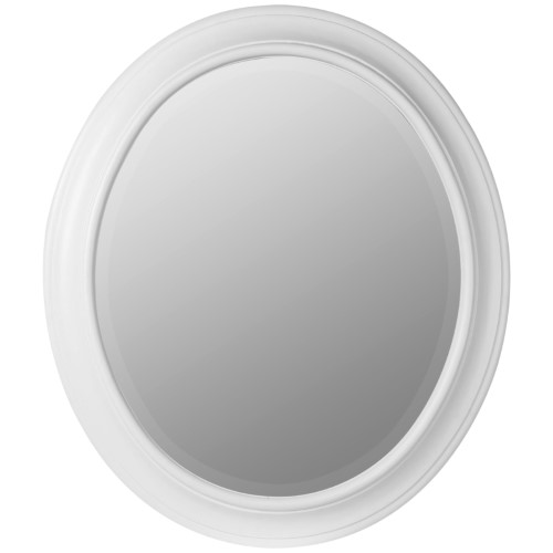 Cooper Classics Chelsea Oval Mirror - White - 26W X 30H in.