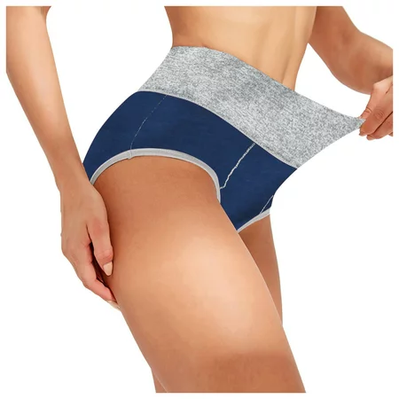 Roliyen Women Solid Color Patchwork Briefs Panties Underwear Knickers Bikini Underpants