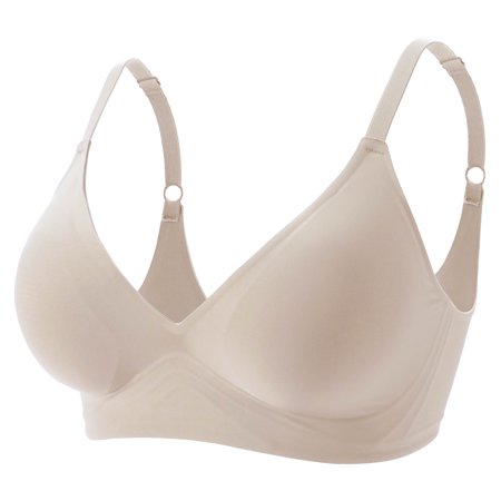 Roliyen Women Latex Adjustable Light Traceless Breast Reclamation Sports Underwear Bra