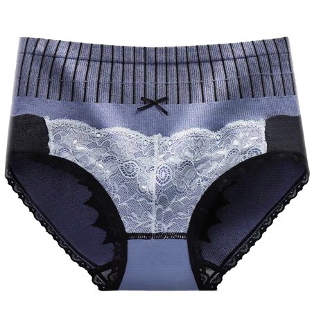 Roliyen Women High Waisted Cotton Underwear Tummy Control Briefs Ladies Soft Pantie