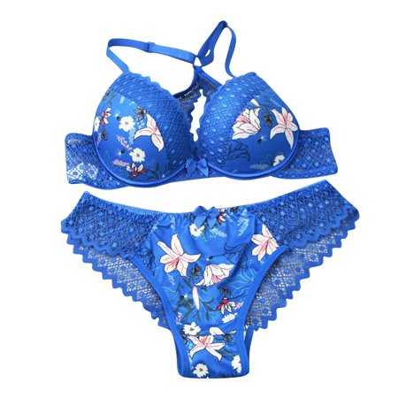Roliyen Sexy Embroidery Lace Extreme Padded Push up Underwear Bra Set Bra Sets