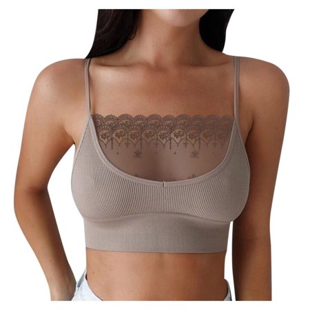 Roliyen Women Strapless Adjustment Rimless Invisible Bralette Push up Sticky Bras Vest
