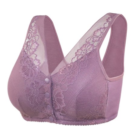 Roliyen Women S Plus Size Everyday Yoga Sport Breathable Lace Trim Bra Underwear