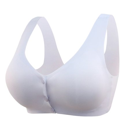 Roliyen Women S Adjustable Sports Front Closure Extra-Elastic Breathable Lace Trim Bra