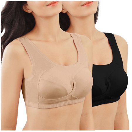 Roliyen Sports Bras for Women 2 Pack Underwear Vest Hollow Gathered Yoga Fitness Bra