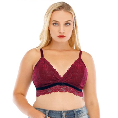 Roliyen Ladies Large Size Ultra-thin No Steel Ring Lace Sexy Underwear