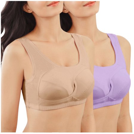 Roliyen Sports Bras for Women 2 Pack Underwear Vest Hollow Gathered Yoga Fitness Bra