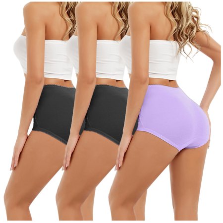 Roliyen Women High Waist Tummy Control Panties Underwear Shapewear Brief Panties